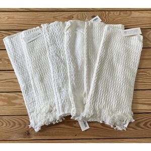 NWT Tag Natural  Living Pack of 6 Taana Waffle Weave Dish Towel One Size